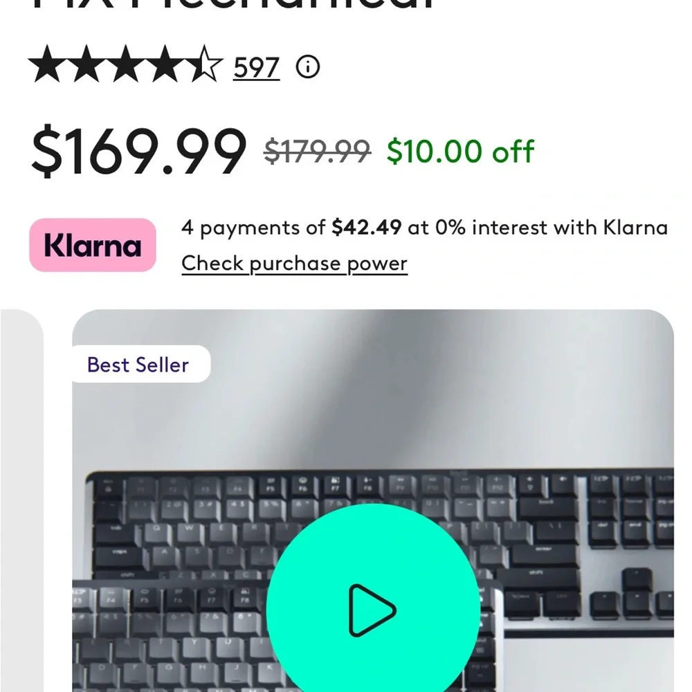 Logitech Black Wireless Keyboard